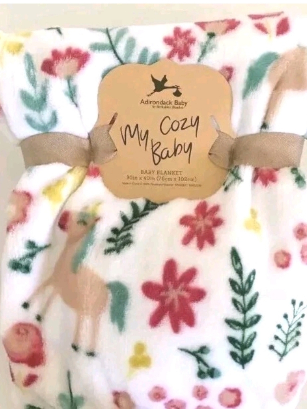 Adirondack Baby Unicorn Flowers Leaves Floral My Cozy Blanket Girls Plush Fleece